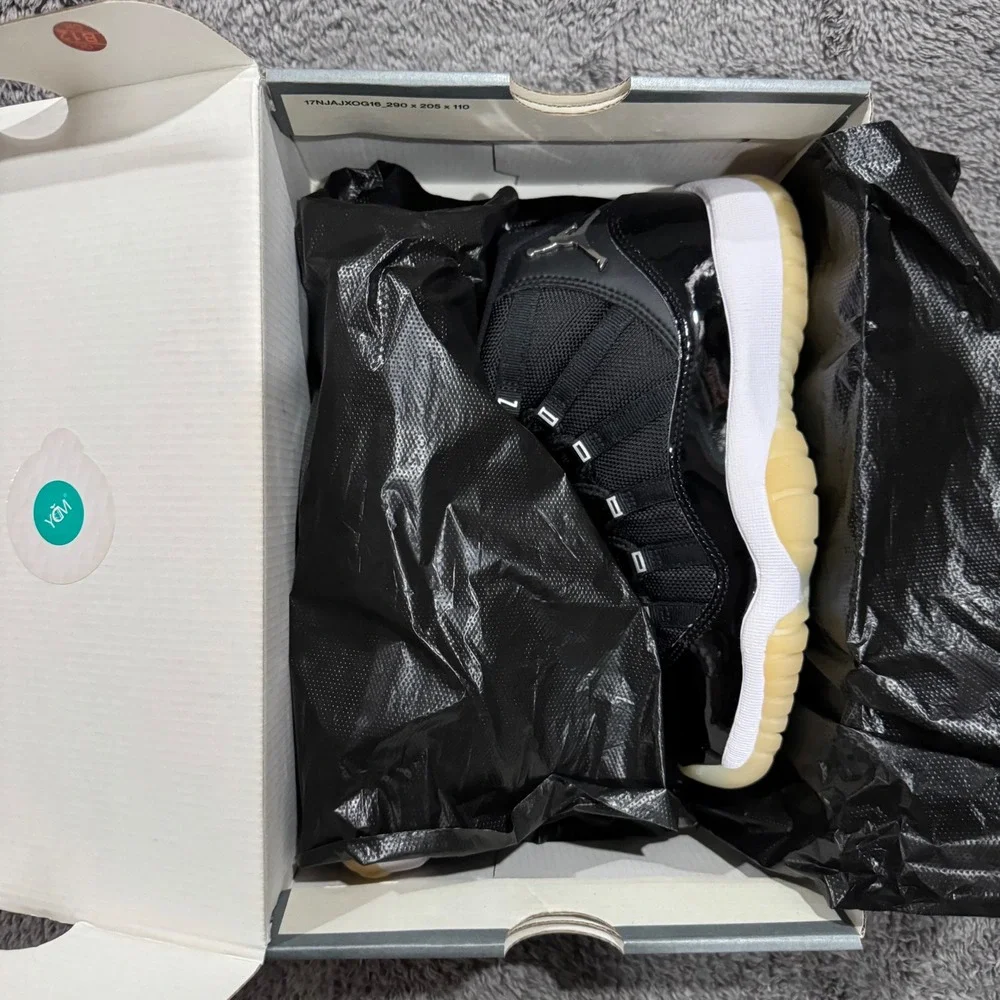 Nike Air Jordan 11 Retro GS Jubilee 25th Anniversary Black 378038-011 Size 4Y